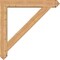 Ekena Millwork Traditional Arts and Crafts Smooth Bracket w/ Offset Brace, Western Red Cedar, 7 1/2"W x 48"D x 48"H BKT0806X48X48TRA03SWR - alternate 4